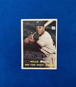 1957  TOPPS #10 WILLIE MAYS  EX  ! SET BREAK **SMS CARDS**