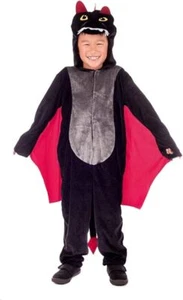 Kids Black Dragon Costume S - XL Boys Girls Prehistoric Toothless Suit Halloween - Picture 1 of 5