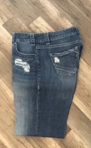 Rock & Roll Cowgirl Jeans Women's Sz 26x32 Boyfriend Cut Distressed Blue Rodeo - Picture 1 of 7