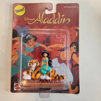NEW SEALED MATTEL ARCOTOYS DISNEY ALADDIN COLLECTIBLE 4" FIGURE JASMINE  & RAJAH - Image 1 of 2