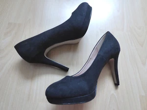 H&M High-Heels,Plateau Pumps in Schwarz, Gr. 38 Party, Sexy-10cm.Absatz w.NEU - Bild 1 von 10