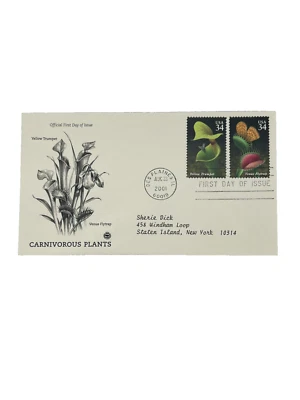 Carnivorous Plants Stamps / First Day Issue 2001 Envelopes - Image 1 of 2