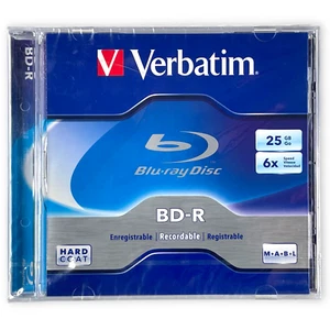 5-Verbatim 25GB 6X-Speed BD-R Recordable Blu-Ray Disc Lot of 5 DVD Disc - Picture 1 of 6