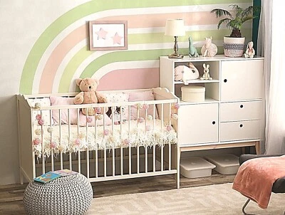 Colorful Elongated Half Rainbow Wall Decals, Stickers, Wall Art Decoration 564 - Image 1 of 4