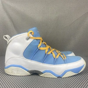 Nike Jordan 9.5 Basketball Shoes Mens Size 16 Blue White Lace Up Hi Top - Picture 1 of 20