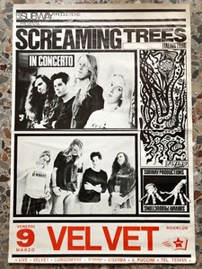 SCEAMING TREES Mark Lanegan original poster 100x70 cm Italia 1990 Grunge Nirvana - Foto 1 di 2