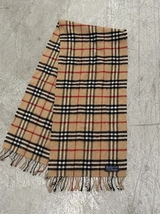 BURBERRY Schal kariert Lammwolle beige Nova Check Made in England - Bild 1 von 3