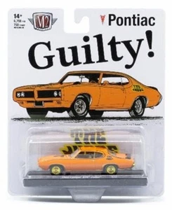 M2 Machines Auto Drivers 1969 Pontiac GTO CHASE 11228 R127 25-05 Gold Wheels - Imagen 1 de 3