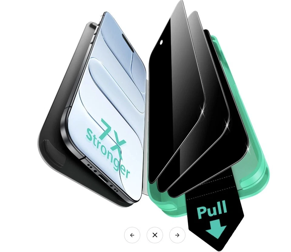 ESR 3 Pack 9H+ Glass for iPhone 17 Air Privacy 17 Air , Black UK SEALED RARE - Image 1 of 1