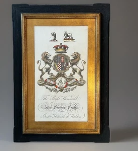 Antique Engraving of Baron Howard de Walden Armorial, 18th C - Picture 1 of 7