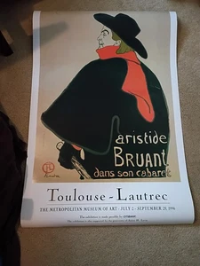Poster Aristide Bruant dans son Cabaret metà secolo museo arte 1996 21” X 45”  - Foto 1 di 12