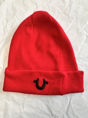 True Religion шляпа крышка резинке взрослых один размер красная подкова зимняя шапочка - Изображение 1 из 4