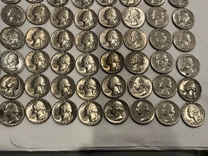 COMPLETE ROLL OF FORTY (40) NEW UNITED STATES WASHINGTON QUARTERS 1965 TO 1967 - Picture 1 of 24