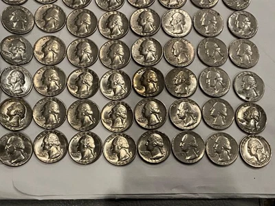 COMPLETE ROLL OF FORTY (40) NEW UNITED STATES WASHINGTON QUARTERS 1965 TO 1967 - Image 1 of 4