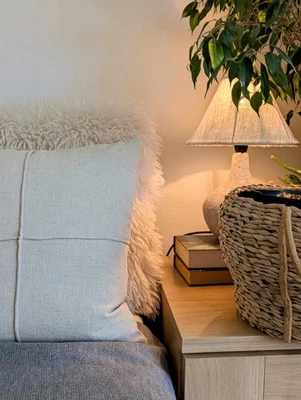 Natural textured plain 100%  Linen cushion cover modern cottage boho decor - Image 1 of 4