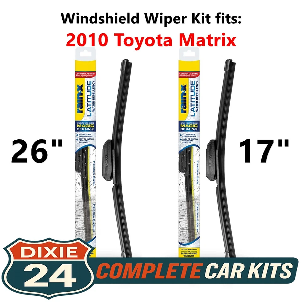 Rain-X Latitude 2-n-1 Windshield Wiper Kit fits: 2010 Toyota Matrix (26" & 17") Foto 1 de 4