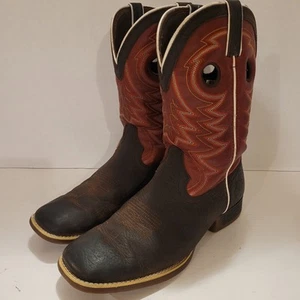 DURANGO SQUARE TOE BOOTS Lil' Rebel Pro Red Cowboy Youth Men's Size 7 - Picture 1 of 11