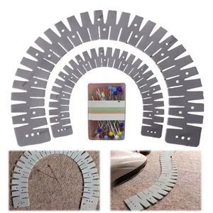2 Piece Silicone Hemming Set For Seamlessly Sewing Projects Heat Resistant Ruler - Picture 1 of 30
