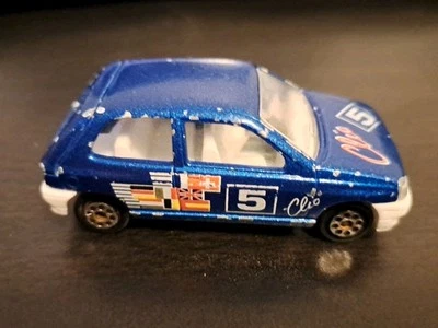 Majorette Blue C-Renault Clio 1990 1/53 Diecast Car - Image 1 of 4