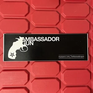 Ambassador Gun MySpace Werbealbum Veröffentlichung Aufkleber 8,25 x 2,5 BRANDNEU - Bild 1 von 2
