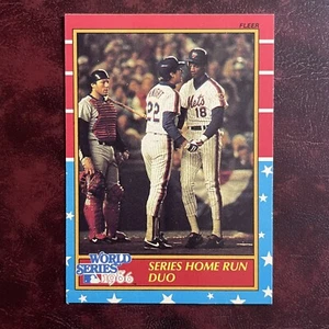 1987 Fleer GLOSSY Set STRAWBERRY KNIGHT 1986 WORLD SERIES #11 METS RED SOX *MINT - Picture 1 of 1