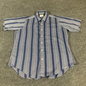 VTG Excello John Weitz Shirt Mens 16.5 XL Blue Button Up True Vintage Retro 70s - Picture 1 of 13