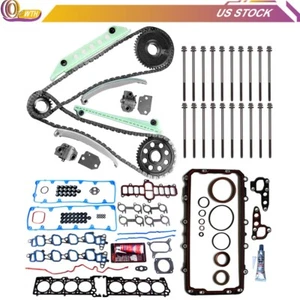 Full Gasket Set Timing Chain Kit Head Bolts For 1999-2000 Ford Mustang 4.6L V8 - Picture 1 of 24