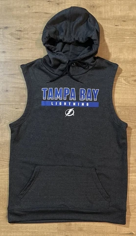 Tampa Bay Lightning COLOSSEUM Performance Hoodie Vest NHL Hockey Mens L Gray Cover