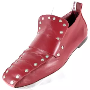 Mocasines planos CELINE de cuero rojo borgoña con detalle de tachuelas plateadas 39 - Imagen 1 de 11