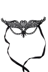 Mask half Mask Eye Mask Little Hearts Venice Black Lace Masked Ball AE023A - Picture 1 of 4
