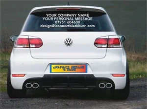YOUR TEXT STICKER Car Van Window Windscreen Advertising Sign Writing 60cm Wide - Picture 1 of 3