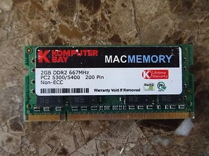 Komputerbay 2 GB Laptop MAC RAM PC2 5300/5400 DDR2 667 - Photo 1/1