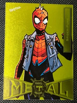 2021 SkyBox Metal Universe Marvel Spider-Man Spider-Punk Yellow FX Parallel #86 - Image 1 of 2