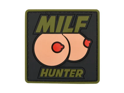 8FIELDS Patch Milf Hunter Schwarz Oliv Klett Airsoft Softair Klettpatch Militär