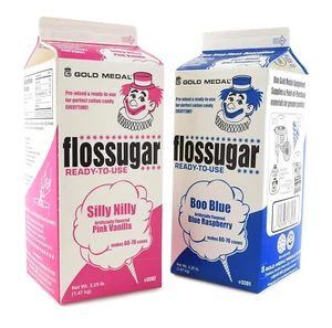 Gold Medal Variety Candy Flossugar (Blue Raspberry and Pink Vanilla) , 52 Oz - 1 - Picture 1 of 12