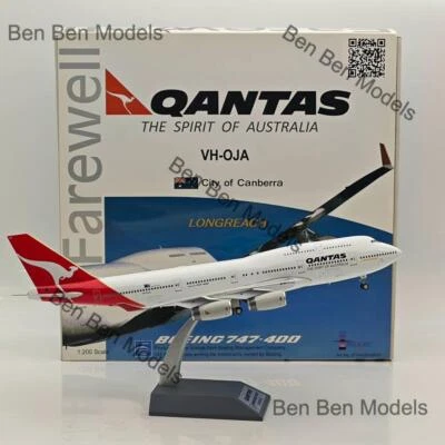 1:200 QANTAS Boeing 747-400 / City Of Canberra VH-OJA /IF744QFA0515 / WITH STAND - Image 1 of 4