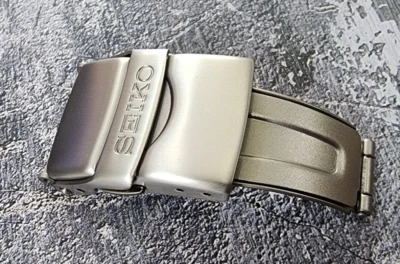 Novo Vintage Seiko 18mm Titânio trava de segurança fecho implantador 4628 lb - Imagem 1 de 4