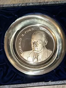 Targa 8" inaugurale ufficiale Gerald Ford 1974, 300 *** argento .925 LE AWZ.ZZ - Foto 1 di 11