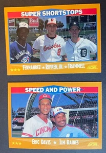 Puntuación 1988 #651 Fernández Ripken Jr Trammell 1988 #649 Eric Davis Tim Raines - Imagen 1 de 5