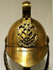 Brass Antique  Chief Fireman Fire Fighter Helmet With Stand Style Merry Weather