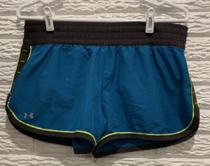 Under Armour Women’s Running Shorts Size Medium Semi-Fitted, Turquoise - Picture 1 of 6
