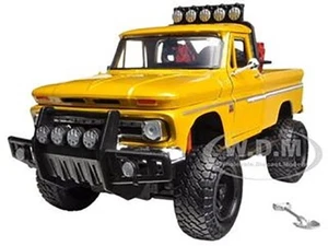 1966 CHEVROLET C10 FLEETSIDE PICKUP OFF ROAD YELLOW 1/24 DIECAST MOTORMAX 79131 - Picture 1 of 6
