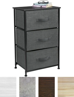 Sorbus Nightstand w/ 3 Drawers - Bedside Furniture & Accent End Table Organizer