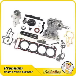 Timing Chain Cover Kit Water Pump Fit 85-95 Toyota 4Runner Pickup 2.4L 22R 22REC - Foto 1 di 12