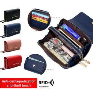 Women's Crossbody Shoulder Bag Leather Phone Bags Card Holder Wallet Handbag US - Picture 1 of 42
