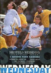 Sheffield Wednesday v Queens Park Rangers 31/08/91 Division 1 - Picture 1 of 1
