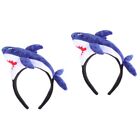  2 Pc Hai-Stirnband Stoff Kind Modische Stirnbänder Lustiges Party-Stirnband