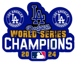 L.A. Dodgers World Series Champions 2024 Logo MLB Baseball Die-Cut MAGNET - Picture 1 of 1