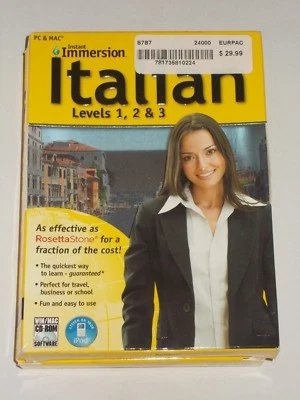 Instant Immersion Italian Levels 1,2, and 3 Computer Software for PC and MAC - Image 1 of 4
