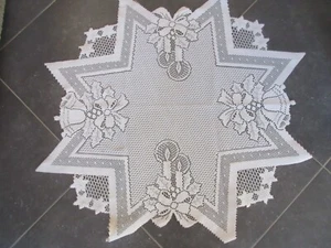 Eine neue, weisse Weihnachtstischdecke-Stern, 85 cm x 85 cm , Neu !!!!!! - Bild 1 von 1